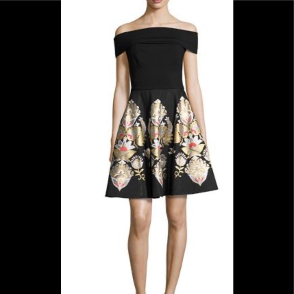 Ted Baker Airlo Opulent Bardot Neck Dress - Ted Size 2